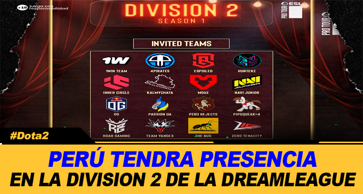 TENEMOS REPRESETANTE EN LA DIVISION 2 DE LA DREAMLEAGUE